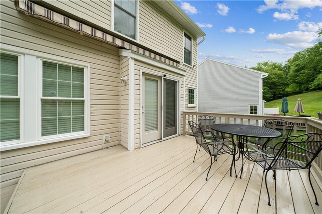 8201 Club Side Dr, Adams Twp, PA 16046 - deck with outdoor dining area