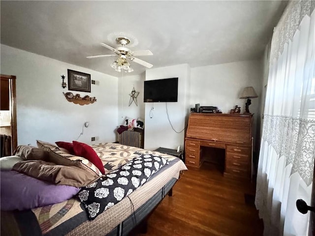 211 Stephens St, Vanderbilt, PA 15486 - bedroom with dark wood-type flooring and a ceiling fan