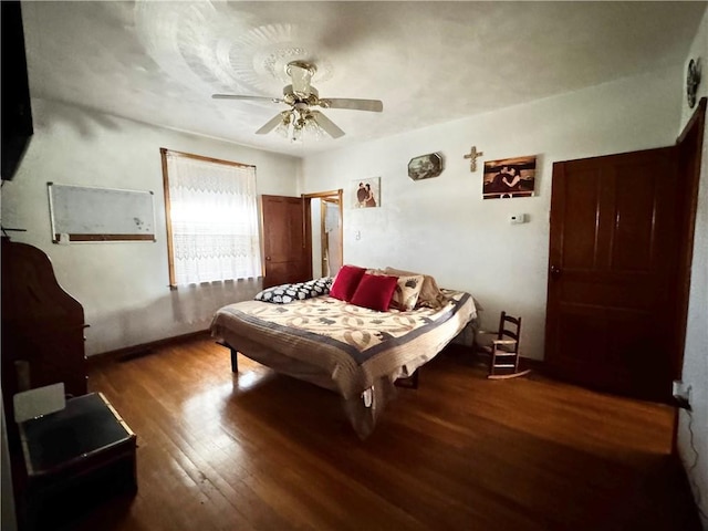 211 Stephens St, Vanderbilt, PA 15486 - bedroom with wood finished floors and a ceiling fan