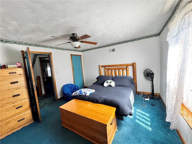 211 Stephens St, Vanderbilt, PA 15486 - bedroom with carpet, a ceiling fan, and baseboards