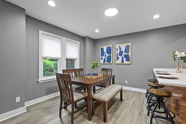 273 Inglewood Dr, Mt Lebanon, PA 15228 - dining room with light wood-type flooring, baseboards, and recessed lighting