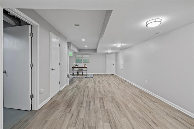 273 Inglewood Dr, Mt Lebanon, PA 15228 - spare room featuring light wood finished floors, baseboards, and recessed lighting