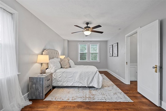 273 Inglewood Dr, Mt Lebanon, PA 15228 - bedroom featuring baseboards, dark wood-type flooring, and ceiling fan