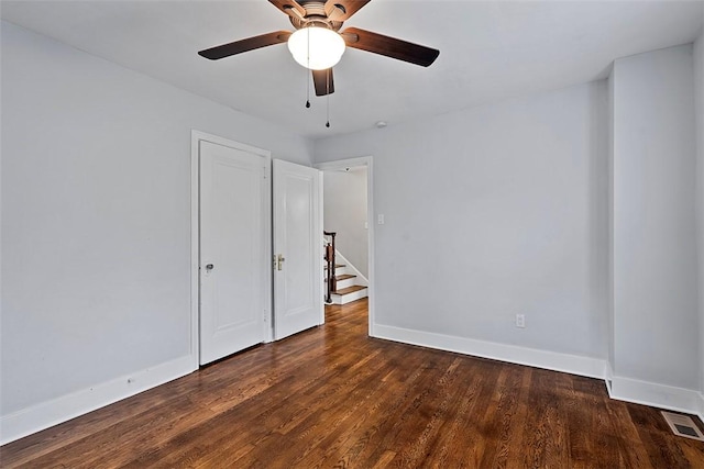 273 Inglewood Dr, Mt Lebanon, PA 15228 - unfurnished bedroom featuring baseboards, wood finished floors, and a ceiling fan