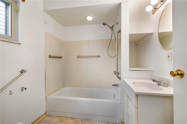 636 Edmond St, Bloomfield, PA 15224 - full bath with vanity, shower / tub combination, and baseboards
