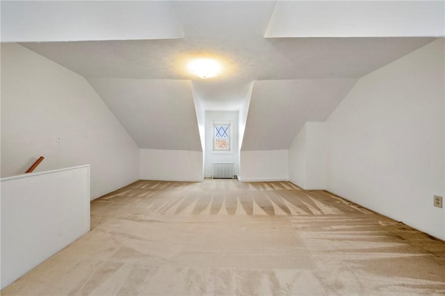 636 Edmond St, Bloomfield, PA 15224 - bonus room with radiator heating unit, carpet flooring, and lofted ceiling