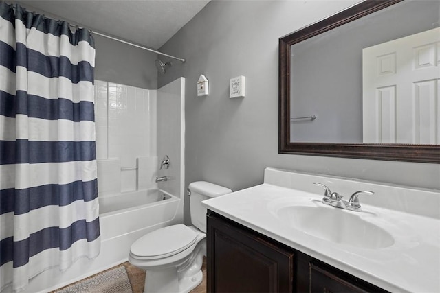 1033 Granite Dr, South Fayette, PA 15057 - bathroom featuring toilet, shower / bath combination with curtain, and vanity
