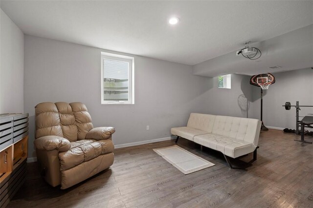1033 Granite Dr, South Fayette, PA 15057 - living area with dark wood finished floors and baseboards