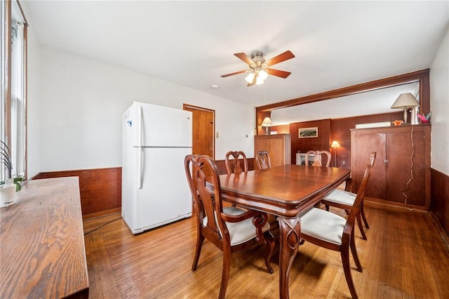 7333 Mcclure Ave, Swissvale, PA 15218 - dining space with a ceiling fan and light wood-style flooring