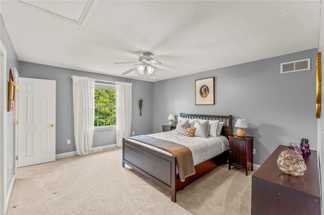105 Pin Oak Ct, Peters Twp, PA 15367 - bedroom featuring light colored carpet, baseboards, and ceiling fan