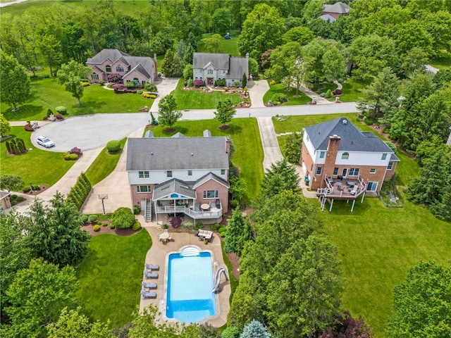 105 Pin Oak Ct, Peters Twp, PA 15367 - aerial view of a pool area