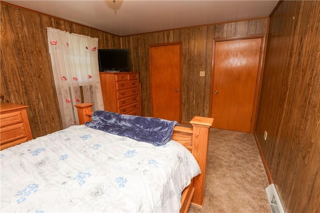 23 Main St, W Pike Run Twp, PA 15427 - carpeted bedroom with wood walls