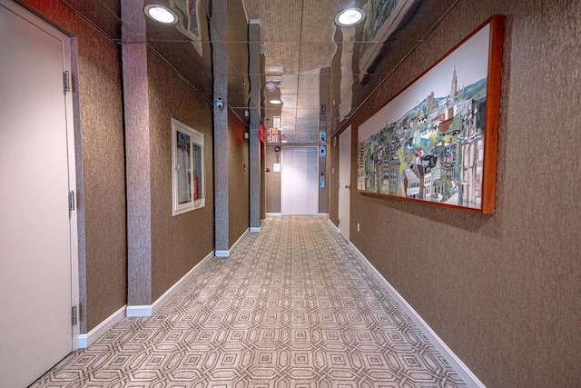 333 S Highland Ave Unit 303, Shadyside, PA 15206 - hallway featuring elevator and tile patterned floors