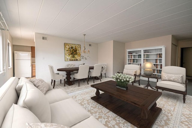 333 S Highland Ave Unit 303, Shadyside, PA 15206 - carpeted living room featuring a chandelier