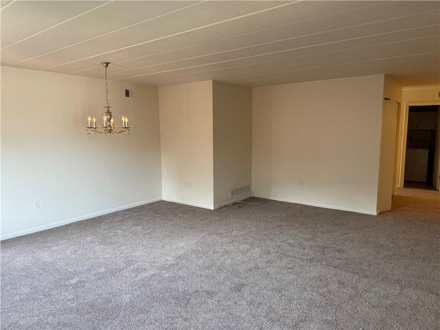 333 S Highland Ave Unit 303, Shadyside, PA 15206 - unfurnished room with carpet floors, a chandelier, and baseboards
