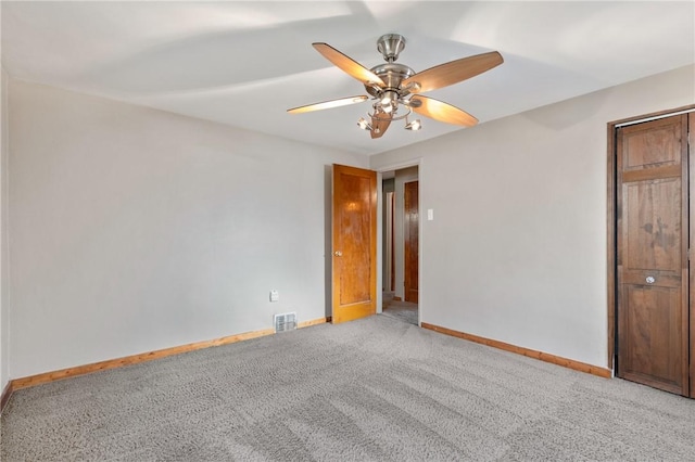459 E Garden Rd, Brentwood, PA 15227 - spare room with ceiling fan, light colored carpet, and baseboards