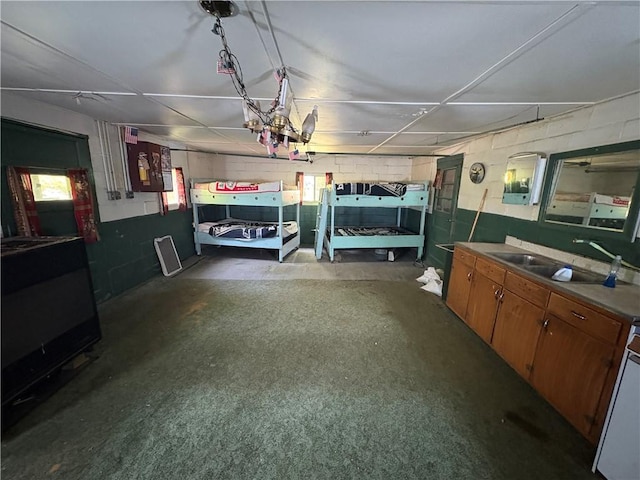 23682 Rte 949, Ridgway, PA 15853 - garage with a sink and concrete block wall