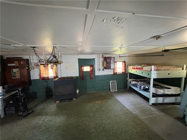 23682 Rte 949, Ridgway, PA 15853 - garage with concrete block wall