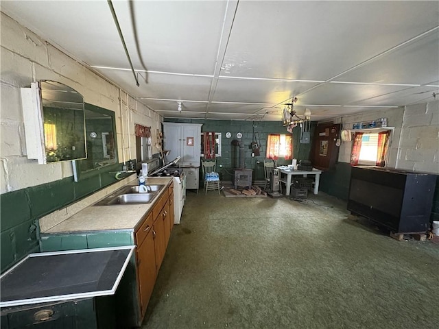 23682 Rte 949, Ridgway, PA 15853 - below grade area with a sink and concrete block wall
