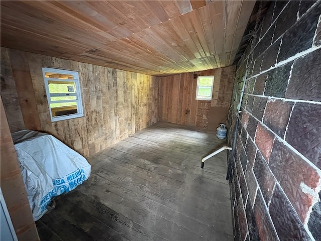 23682 Rte 949, Ridgway, PA 15853 - interior space featuring wood-type flooring, wood ceiling, and wood walls