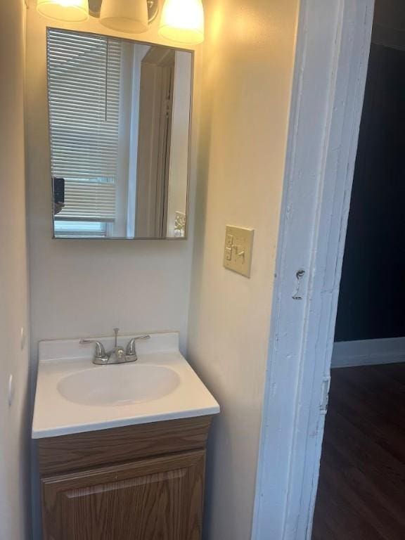 116 Third St, West Bethlehem, PA 15368 - bathroom featuring vanity and wood finished floors