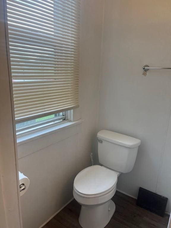 116 Third St, West Bethlehem, PA 15368 - bathroom featuring wood finished floors, toilet, and baseboards