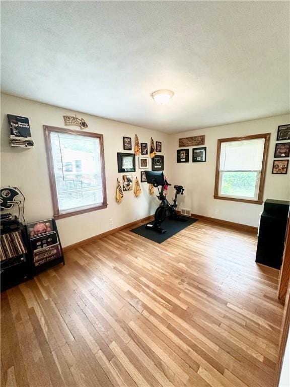 1425 Elgin, Aliquippa, PA 15001 - exercise area featuring light wood finished floors and baseboards