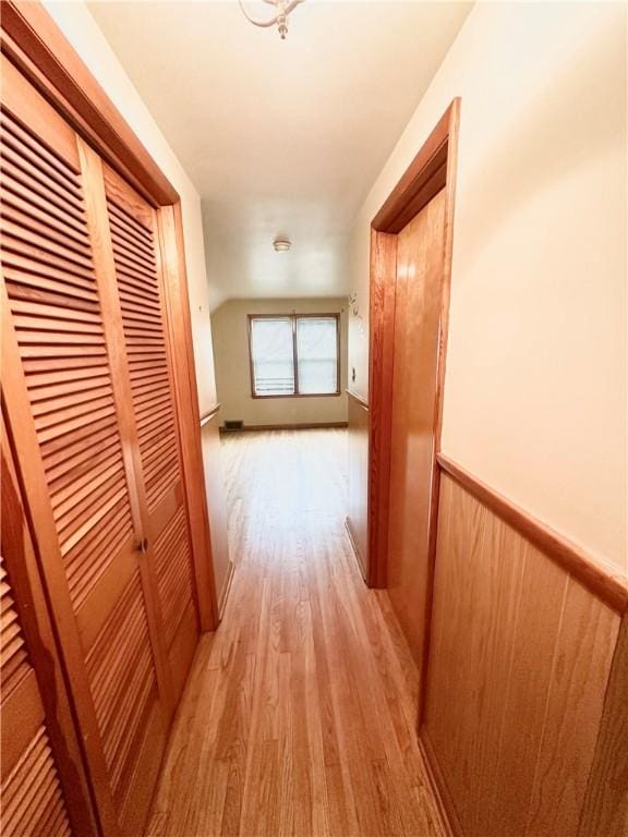 1425 Elgin, Aliquippa, PA 15001 - corridor with light wood-style floors and wainscoting