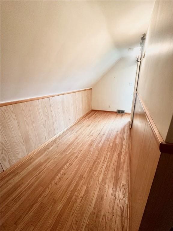 1425 Elgin, Aliquippa, PA 15001 - bonus room featuring light wood-style floors, lofted ceiling, and wooden walls