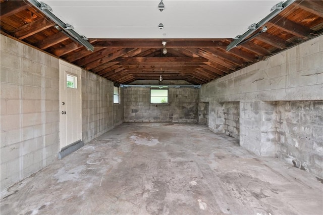 55 Lawrence St, Shaler, PA 15209 - garage featuring concrete block wall