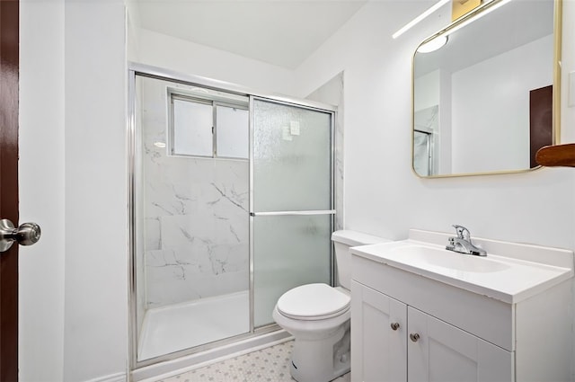 425 Routh Dr, Monroeville, PA 15146 - bathroom with vanity, a shower stall, and toilet