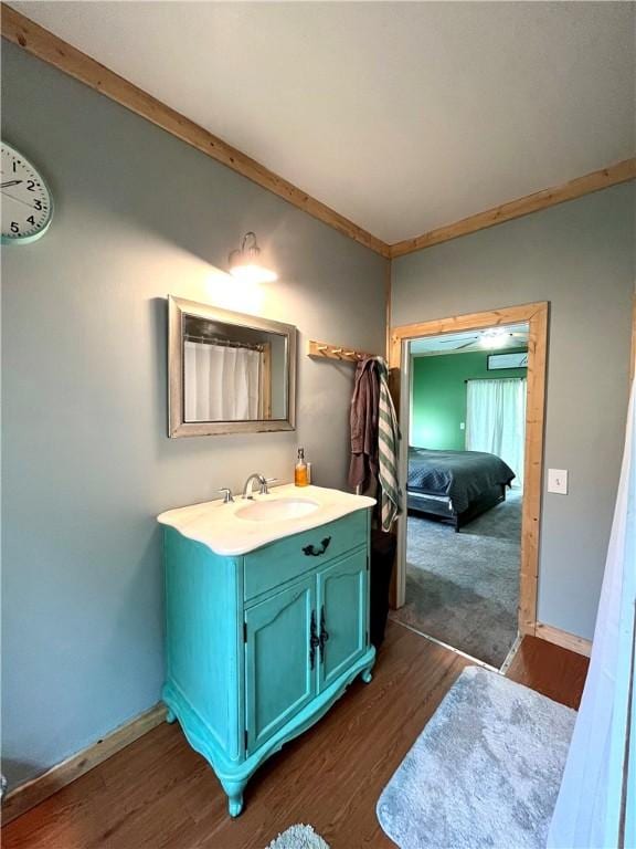 2513 Old Rte 18, New Beaver Boro, PA 16157 - bathroom with wood finished floors and vanity