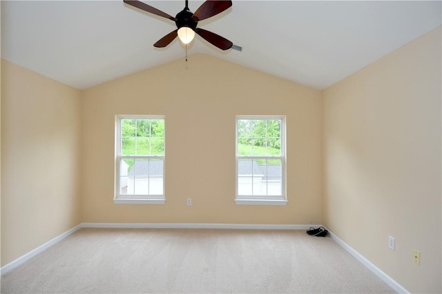 1201 Lenox Oval, Ross Twp, PA 15237 - unfurnished room with plenty of natural light, a ceiling fan, baseboards, and lofted ceiling