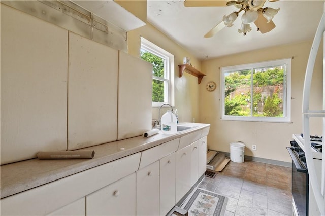 828 Georgia Ave, Bon Air, PA 15210 - bathroom featuring a sink and a ceiling fan