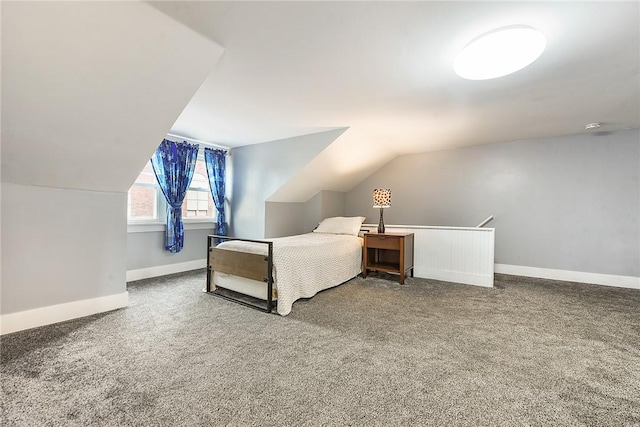 1521 Claim St, Troy Hill, PA 15212 - carpeted bedroom with lofted ceiling and baseboards