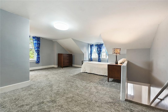 1521 Claim St, Troy Hill, PA 15212 - carpeted bedroom with baseboards and lofted ceiling