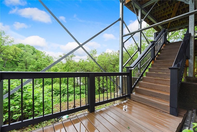 1521 Claim St, Troy Hill, PA 15212 - wooden terrace with stairway