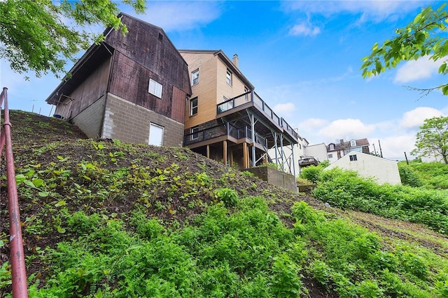 1521 Claim St, Troy Hill, PA 15212 - rear view of house with a wooden deck