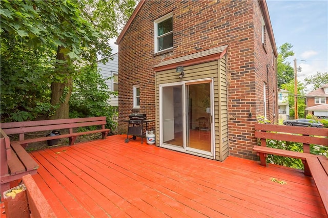 1415 Oakglen St, Crafton Heights, PA 15204 - wooden terrace featuring a grill
