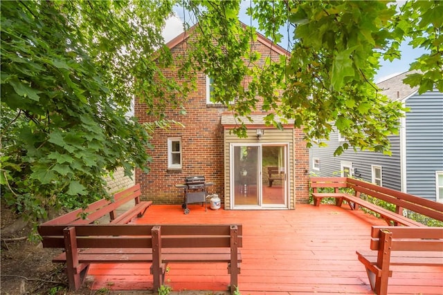 1415 Oakglen St, Crafton Heights, PA 15204 - wooden deck with grilling area
