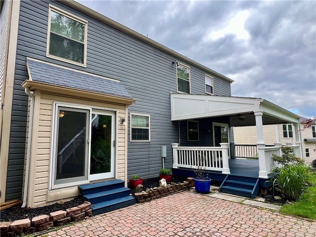 758 Venango Ave, Shaler, PA 15209 - rear view of property with entry steps, a patio area, and a deck