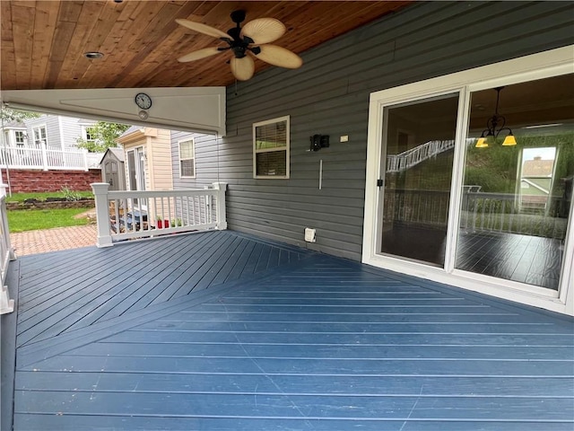 758 Venango Ave, Shaler, PA 15209 - wooden terrace with ceiling fan and an outdoor structure