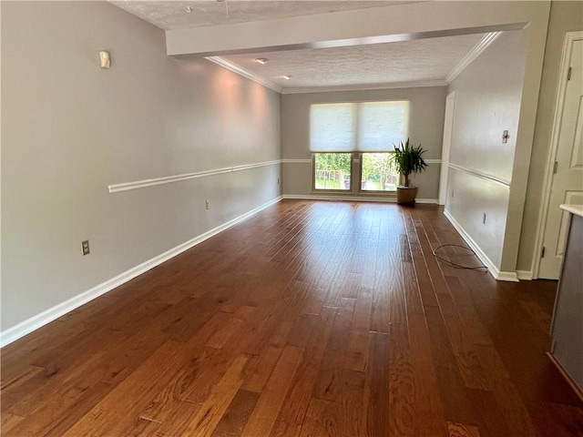 758 Venango Ave, Shaler, PA 15209 - empty room featuring crown molding, dark wood-type flooring, and baseboards