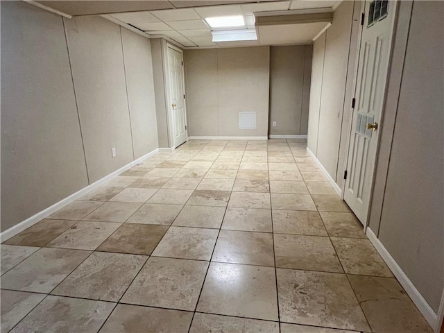 758 Venango Ave, Shaler, PA 15209 - unfurnished room with tile patterned floors and a drop ceiling
