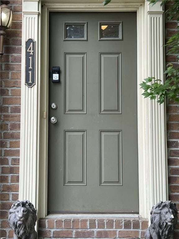 411 Fairgate, Pine Twp Nal, PA 15090 - property entrance with brick siding