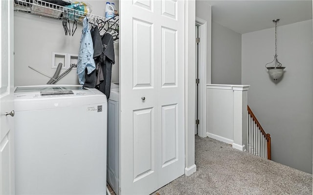 411 Fairgate, Pine Twp, PA 15090 - laundry area with washer / dryer and carpet floors