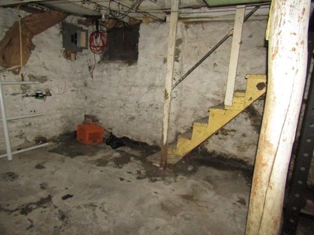 1433 Arlington Ave, Arlington, PA 15210 - unfinished basement with electric panel