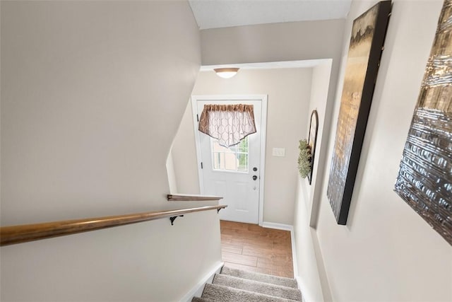 14 Cinque Terra Pl, Finleyville, PA 15332 - stairway featuring baseboards and wood finished floors