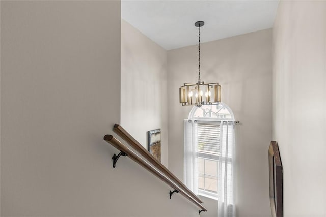 14 Cinque Terra Pl, Finleyville, PA 15332 - stairway featuring a chandelier
