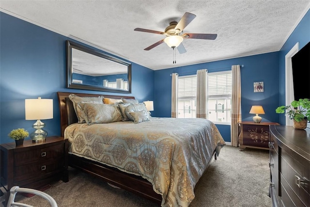 14 Cinque Terra Pl, Finleyville, PA 15332 - carpeted bedroom featuring a textured ceiling and ceiling fan